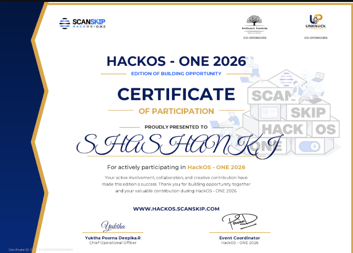 Hackos-one 2026 hackathon